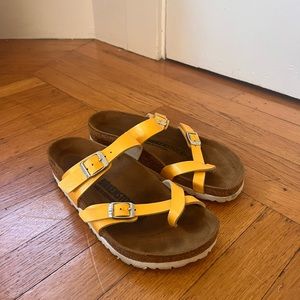 Yellow size 36 birkenstock sandals!